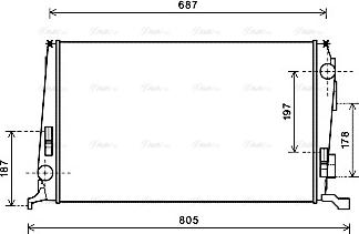 Ava Quality Cooling DAA2005 - Радиатор, охлаждане на двигателя vvparts.bg