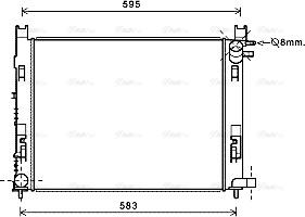 Ava Quality Cooling DAA2008 - Радиатор, охлаждане на двигателя vvparts.bg