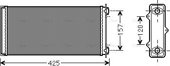 Ava Quality Cooling DF 6037 - Топлообменник, отопление на вътрешното пространство vvparts.bg