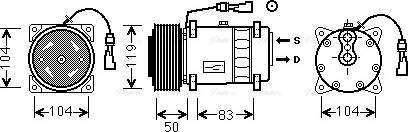 Ava Quality Cooling DFAK057 - Компресор, климатизация vvparts.bg