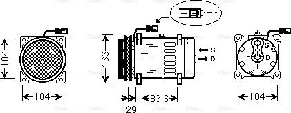 Ava Quality Cooling DFAK025 - Компресор, климатизация vvparts.bg