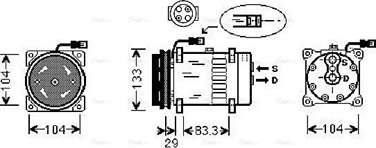 Ava Quality Cooling DFAK026 - Компресор, климатизация vvparts.bg