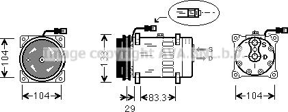 Ava Quality Cooling DFK025 - Компресор, климатизация vvparts.bg