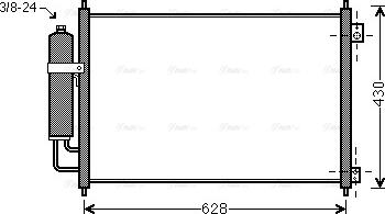 Ava Quality Cooling DN5328D - Кондензатор, климатизация vvparts.bg