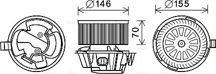 Ava Quality Cooling DN8384 - Вентилатор вътрешно пространство vvparts.bg