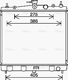 Ava Quality Cooling DN2454 - Радиатор, охлаждане на двигателя vvparts.bg