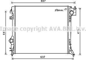 Ava Quality Cooling DN2421 - Радиатор, охлаждане на двигателя vvparts.bg