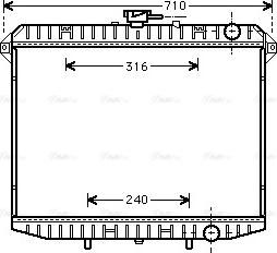 Ava Quality Cooling DN 2143 - Радиатор, охлаждане на двигателя vvparts.bg