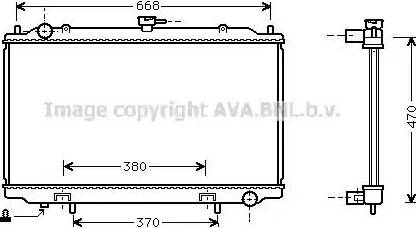 Ava Quality Cooling DN 2188 - Радиатор, охлаждане на двигателя vvparts.bg