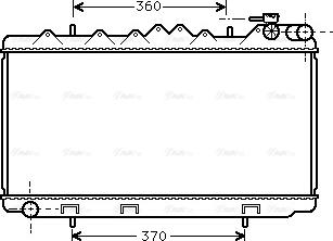 Ava Quality Cooling DN 2122 - Радиатор, охлаждане на двигателя vvparts.bg