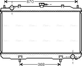 Ava Quality Cooling DN 2324 - Радиатор, охлаждане на двигателя vvparts.bg