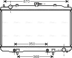 Ava Quality Cooling DN 2320 - Радиатор, охлаждане на двигателя vvparts.bg