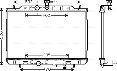 Ava Quality Cooling DN 2292 - Радиатор, охлаждане на двигателя vvparts.bg