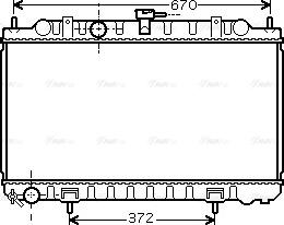 Ava Quality Cooling DN 2245 - Радиатор, охлаждане на двигателя vvparts.bg