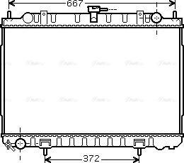 Ava Quality Cooling DN 2240 - Радиатор, охлаждане на двигателя vvparts.bg