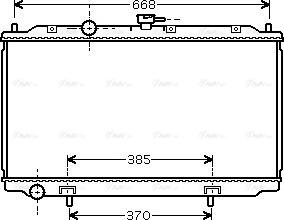 Ava Quality Cooling DN 2215 - Радиатор, охлаждане на двигателя vvparts.bg