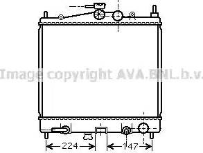 Ava Quality Cooling DN 2211 - Радиатор, охлаждане на двигателя vvparts.bg