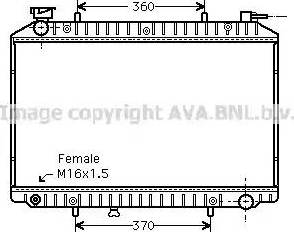 Ava Quality Cooling DNA2156 - Радиатор, охлаждане на двигателя vvparts.bg