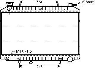 Ava Quality Cooling DNA2173 - Радиатор, охлаждане на двигателя vvparts.bg