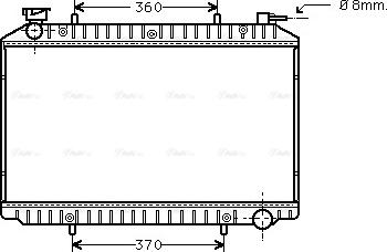 Ava Quality Cooling DNA2206 - Радиатор, охлаждане на двигателя vvparts.bg