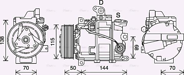 Ava Quality Cooling DNK447 - Компресор, климатизация vvparts.bg