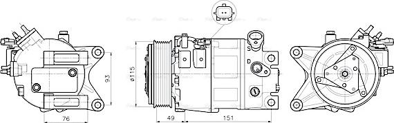 Ava Quality Cooling DNAK488 - Компресор, климатизация vvparts.bg