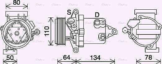 Ava Quality Cooling DNAK437 - Компресор, климатизация vvparts.bg