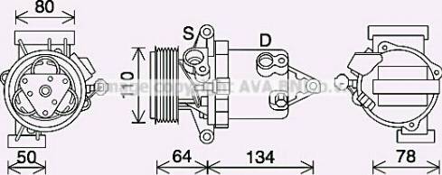 Ava Quality Cooling DNK437 - Компресор, климатизация vvparts.bg