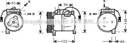 Ava Quality Cooling DN K004 - Компресор, климатизация vvparts.bg