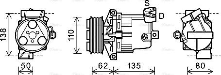 Ava Quality Cooling DNK342 - Компресор, климатизация vvparts.bg