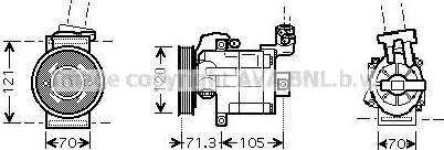 Ava Quality Cooling DN K306 - Компресор, климатизация vvparts.bg