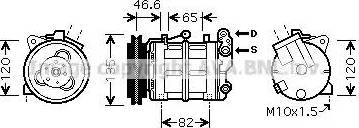 Ava Quality Cooling DN K313 - Компресор, климатизация vvparts.bg