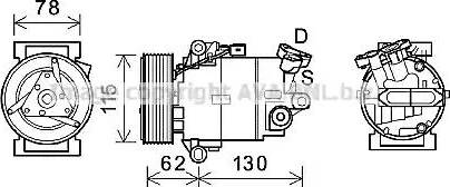 Ava Quality Cooling DNK386 - Компресор, климатизация vvparts.bg