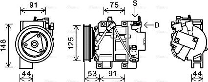 Ava Quality Cooling DNK335 - Компресор, климатизация vvparts.bg