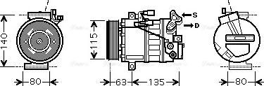 Ava Quality Cooling DNK336 - Компресор, климатизация vvparts.bg