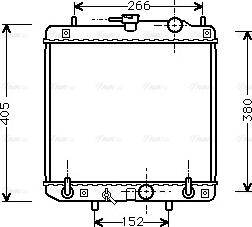 Ava Quality Cooling DU 2045 - Радиатор, охлаждане на двигателя vvparts.bg