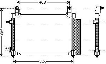 Ava Quality Cooling DW5081D - Кондензатор, климатизация vvparts.bg