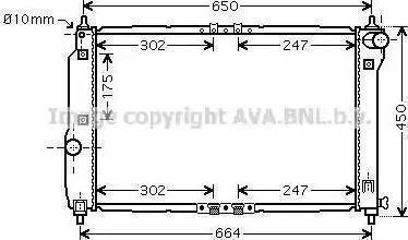 Ava Quality Cooling DW 2067 - Радиатор, охлаждане на двигателя vvparts.bg