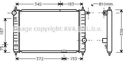 Ava Quality Cooling DW 2007 - Радиатор, охлаждане на двигателя vvparts.bg