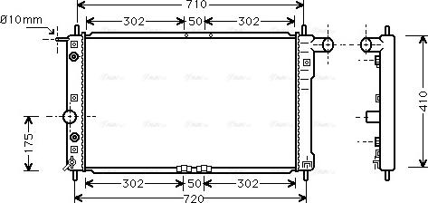 Ava Quality Cooling DW 2017 - Радиатор, охлаждане на двигателя vvparts.bg