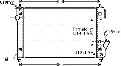 Ava Quality Cooling DW 2087 - Радиатор, охлаждане на двигателя vvparts.bg