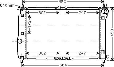 Ava Quality Cooling DWA2067 - Радиатор, охлаждане на двигателя vvparts.bg