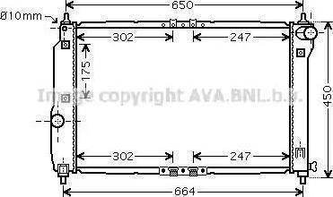 Ava Quality Cooling DW 2067 - Радиатор, охлаждане на двигателя vvparts.bg