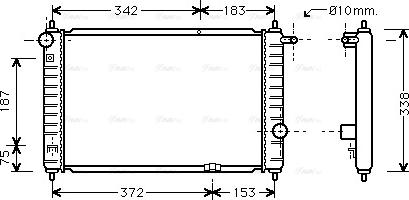 Ava Quality Cooling DWA2007 - Радиатор, охлаждане на двигателя vvparts.bg