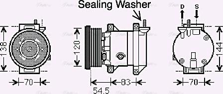 Ava Quality Cooling DWAK091 - Компресор, климатизация vvparts.bg