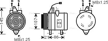 Ava Quality Cooling DWAK079 - Компресор, климатизация vvparts.bg