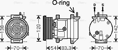 Ava Quality Cooling DWAK071 - Компресор, климатизация vvparts.bg