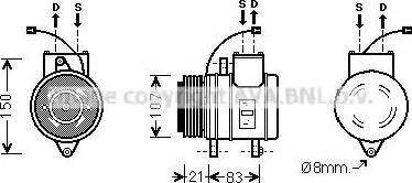 Ava Quality Cooling DW K041 - Компресор, климатизация vvparts.bg