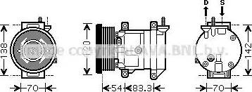 Ava Quality Cooling DW K071 - Компресор, климатизация vvparts.bg