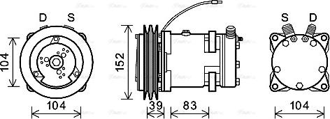 Ava Quality Cooling DZAK013 - Компресор, климатизация vvparts.bg